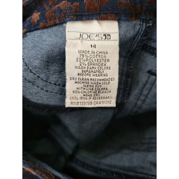 Joe's Jeans Girl's Ultra Slim THE JEGGING Velvet Leopard Print Pants Size 14 - Picture 6 of 8